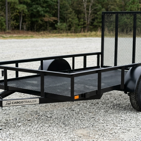 6x10 Open Utility Trailer - Mesh Gate - CARGOTRAILER