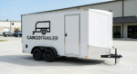 7x16 V-Nose Enclosed Cargo Trailer - Tandem Axle (White) - CARGOTRAILER