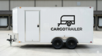 7x16 V-Nose Enclosed Cargo Trailer - Tandem Axle (White) - CARGOTRAILER - Image 3