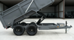 7x14 Heavy Duty Commercial Dump Trailer - 14k GVWR Gray - CARGOTRAILER - Image 3