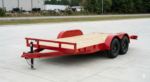 8.5x20 Flatbed Car Hauler Trailer - Tandem Axle Red - CARGOTRAILER