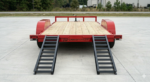 8.5x20 Flatbed Car Hauler Trailer - Tandem Axle Red - CARGOTRAILER - Image 4