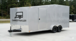 8.5x24 Enclosed Car Hauler Trailer - Tandem Axle Silver - CARGOTRAILER