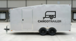 8.5x24 Enclosed Car Hauler Trailer - Tandem Axle Silver - CARGOTRAILER - Image 3