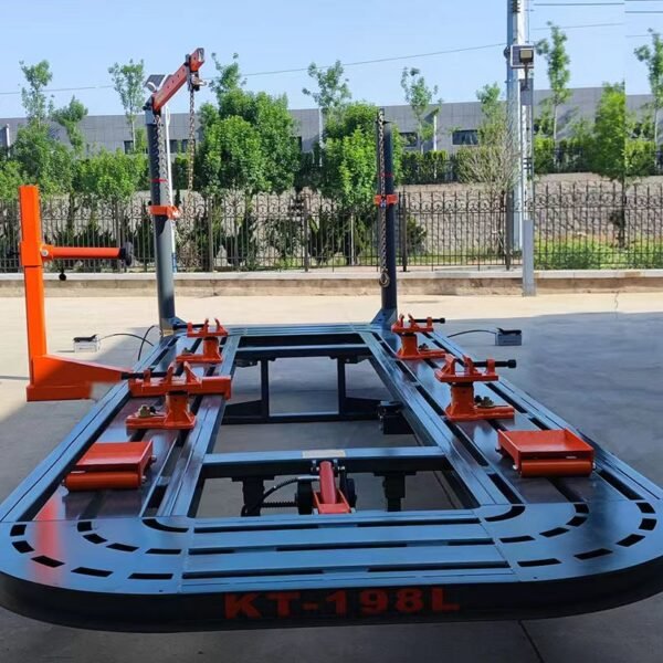 KATOOL 20 FEET LONG AUTO BODY FRAME MACHINE 3 TOWERS WITH CLAMPS, HOOKS, TOOLS