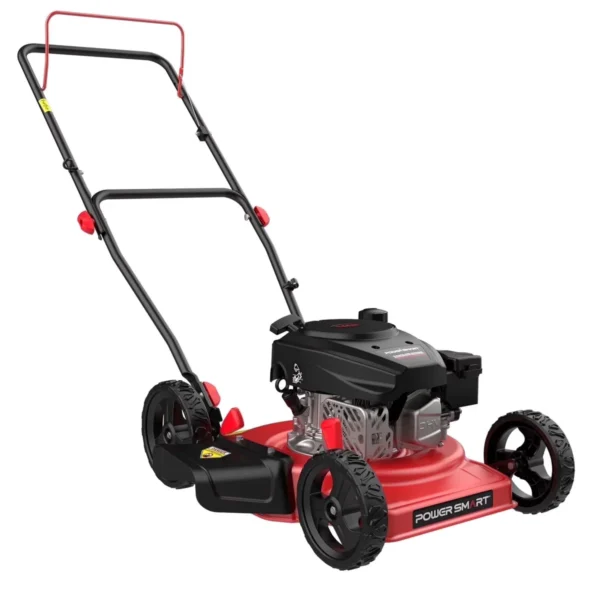 PowerSmart 18" 144cc Gas Push Walk Behind Lawn Mower with Easy Start