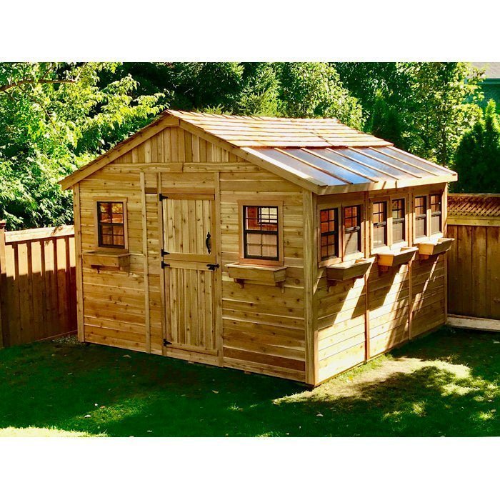 12_ft._W_x_12_ft._D_Cedar_Wood_Sunshed_Garden_Shed.jpg 12 ft. W x 12 ft. D Cedar Wood Sunshed Garden Shed - Image 1