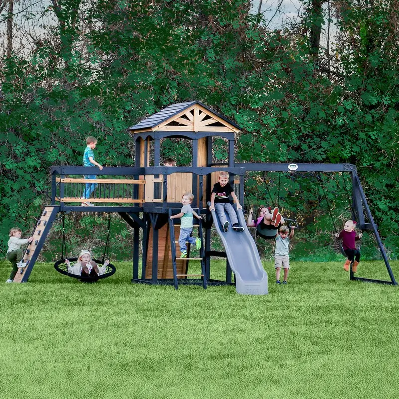 2300354-TIMBER-Crossing-HERO-2-1.webp Backyard Discovery Timber Crossing Swing Set - Image 1