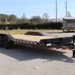 22 Foot Big Tex Heavy Duty with Drive-Over Fender Black Equipment Trailer (14DF-19BK+3KR)