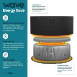 Wave Atlantic 6-Person Inflatable Hot Tub | Integrated Eco Heater | 130 Aquajet Massage System | Anti-Freeze Protection | Quick 15-Minute Setup | Gray Rattan - Image 8