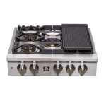FORNO Spezia 30″ Gas Rangetop with 5 Sealed Burners in Stainless Steel, FCTGS5751-30