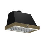 FORNO Espresso Vittorio 36″ 600 CFM Wall Mount Range Hood in Black and Antique Brass Trim with Remote Control, FRHWM5078-36BLK - Image 4