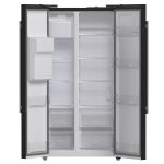 FORNO Espresso Salerno 36″ 20 cu. ft. Side-By-Side Refrigerator with Water and Ice Dispenser in Black with Antique Brass Handles FFRBI1844-36BLK - Image 4
