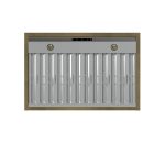FORNO Espresso Vittorio 36″ 600 CFM Wall Mount Range Hood in Black and Antique Brass Trim with Remote Control, FRHWM5078-36BLK - Image 7