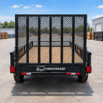 Cargotrailer 7′ x 16′ Goods Trailer – Tandem Axle, Wood Deck, Mesh Ramp Gate - Image 4